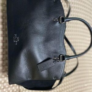 Coach Black Leather Shoulder Bag